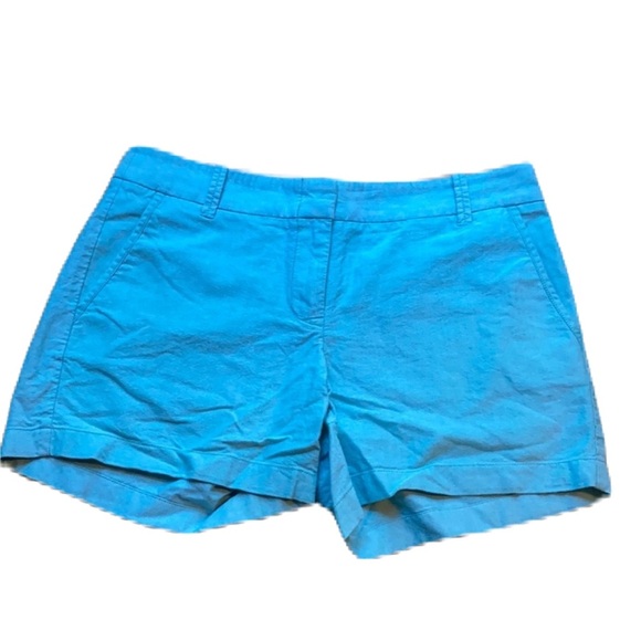 J. Crew City Shorts in Tropical Blue City Fit Cotton Size 8 Bright Classic Prep